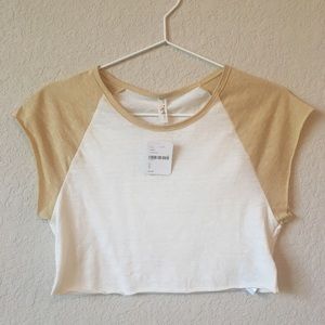 NWT Free People Movement Cropped Baseball Tee S
